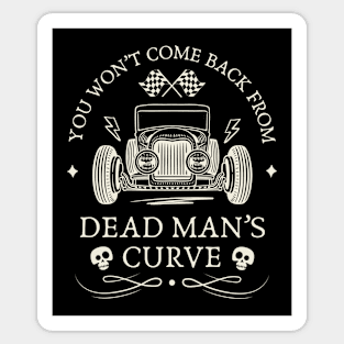 Dead Man's Curve Back Print Sticker